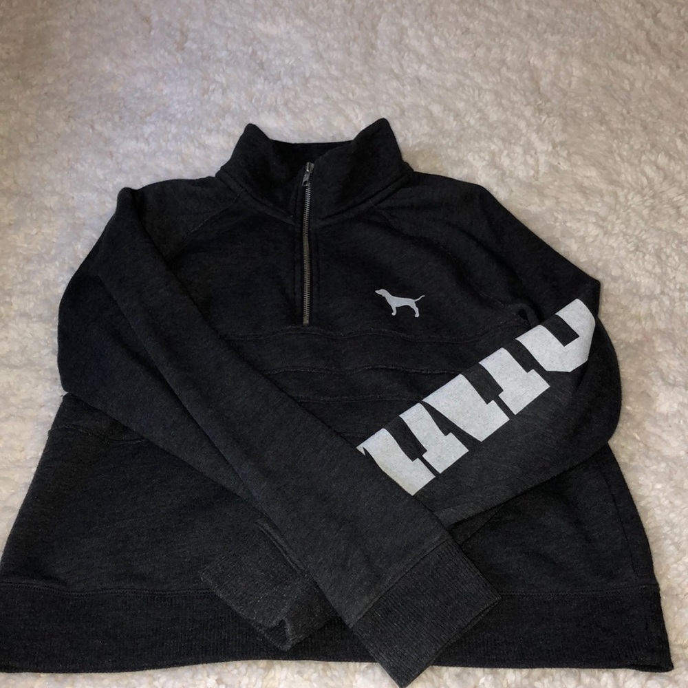 Gray sweatshirt from pink quarter zip!!